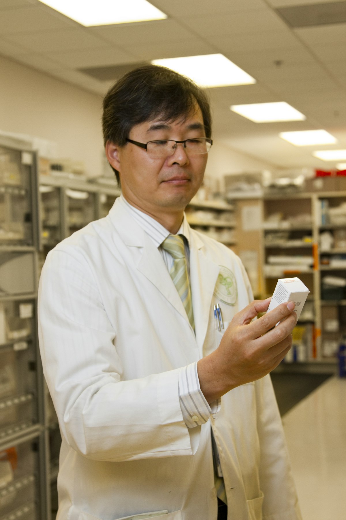 Pharmacist preparing an order